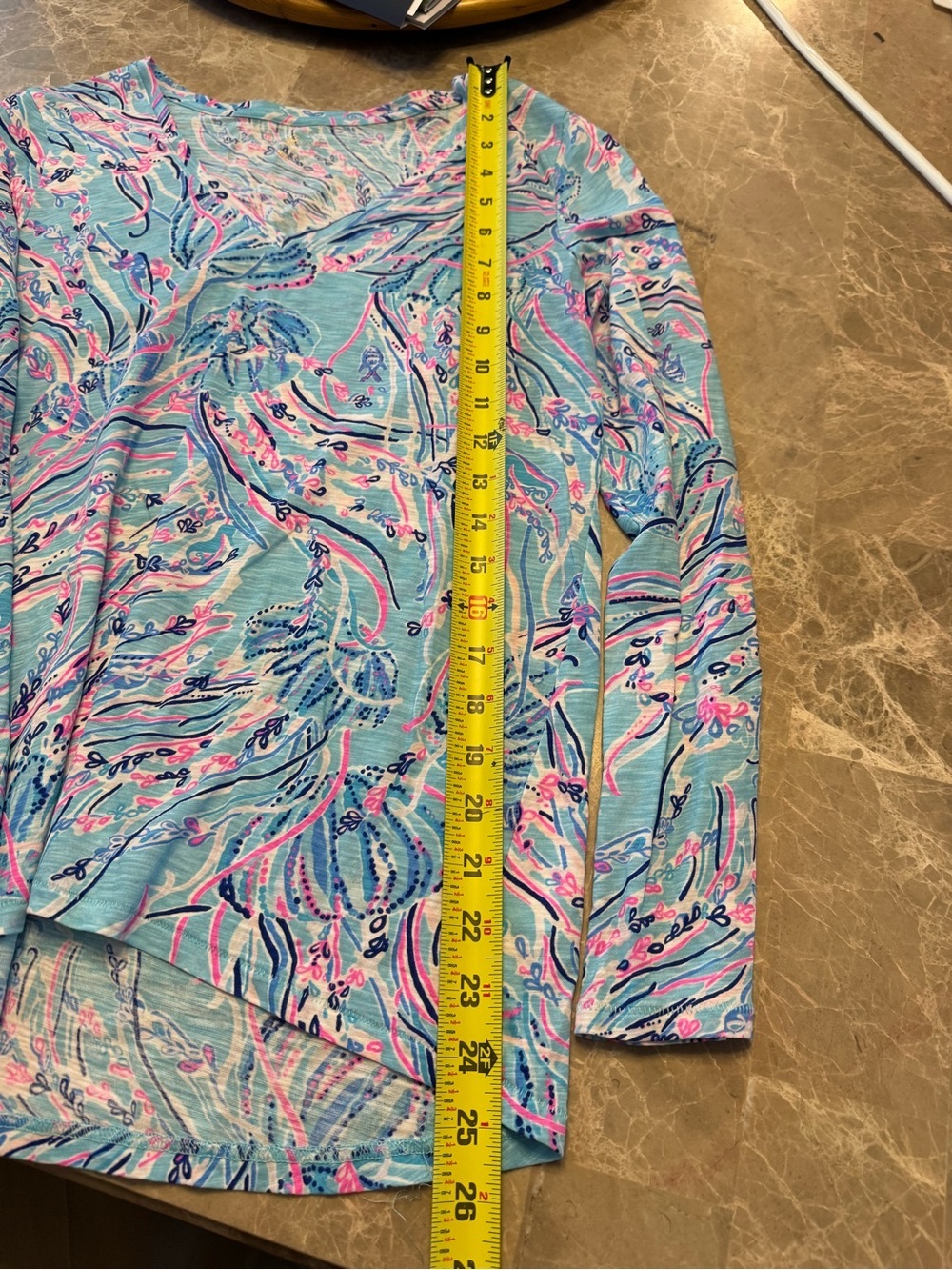 Lilly Pulitzer Etta Long Sleeve Bermudaful Women's Cotton Shirt Size Small - Picture 6 of 8